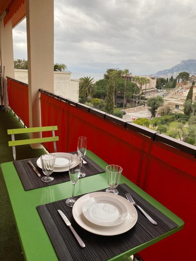 Charmant 2 Pieces Vue Sur Mer Et Monte-Carlo A Roquebrune Cap Martin Exteriör bild